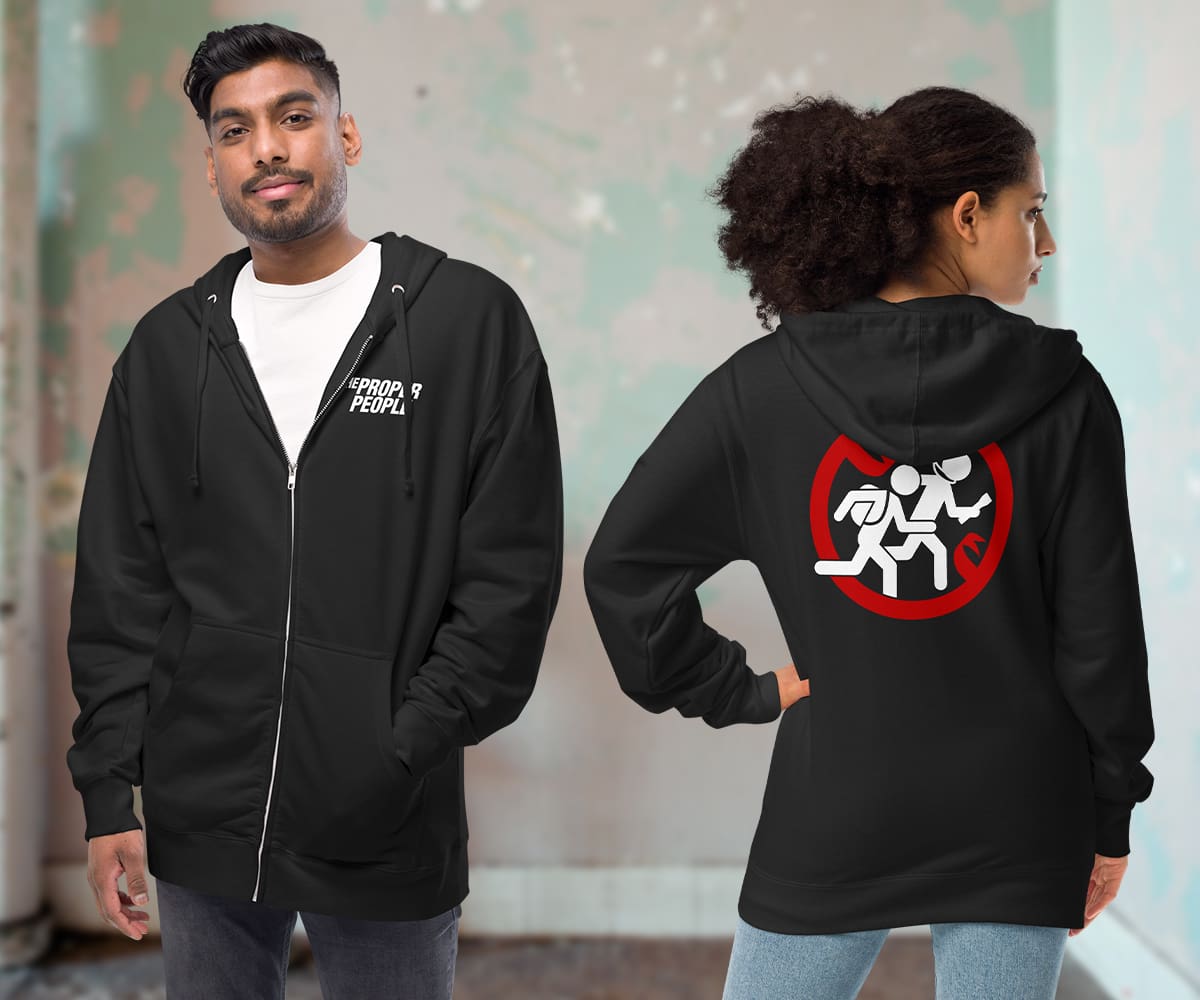 No Entry Zip Up Hoodie