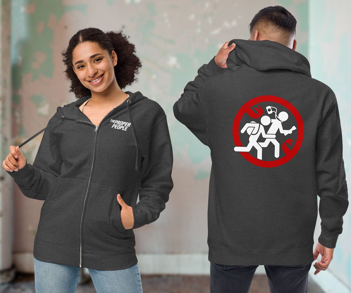 No Entry Zip Up Hoodie