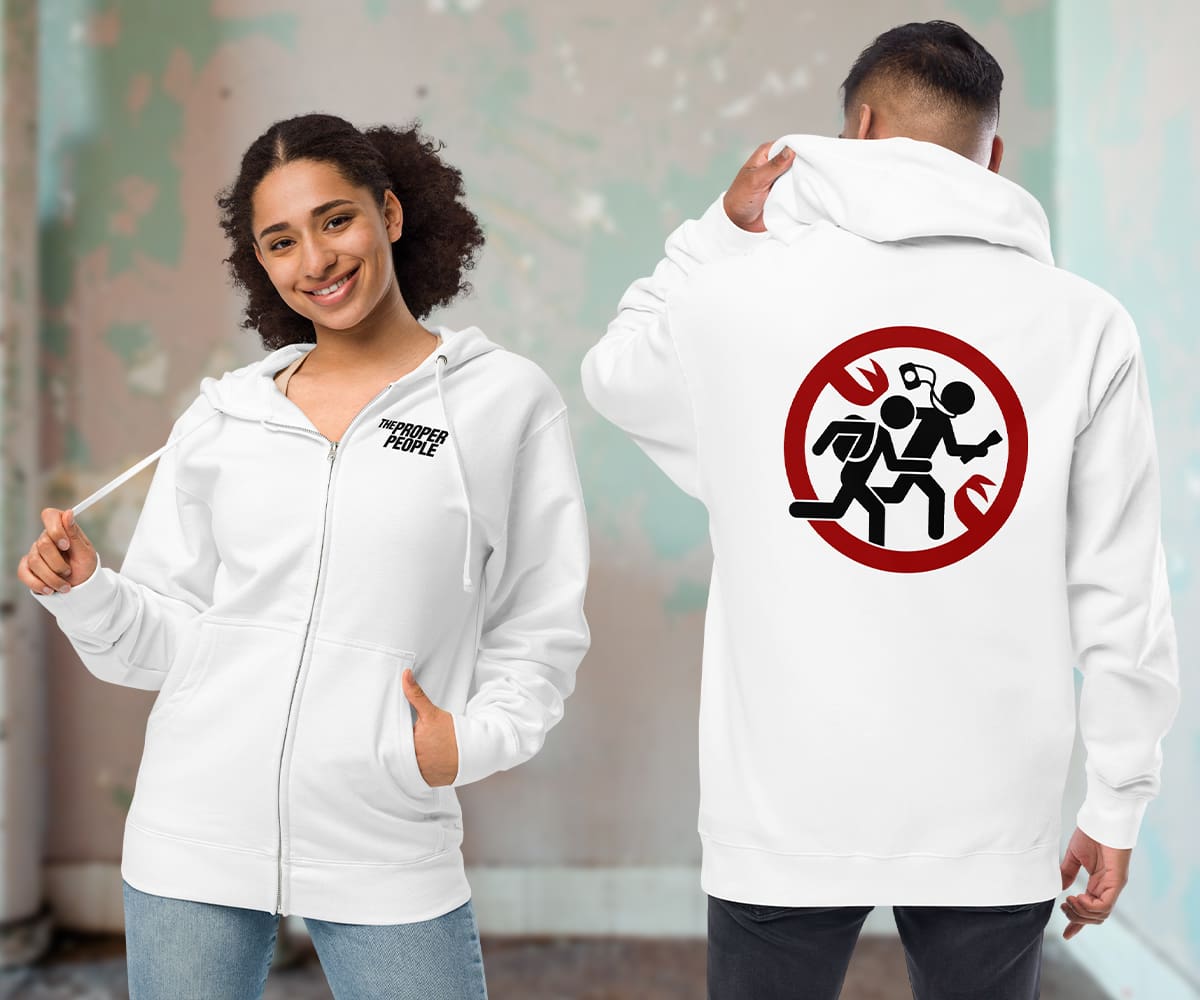 No Entry Zip Up Hoodie